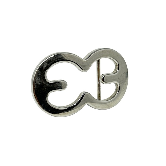 Escada Accessories - Vintage Escada Silver Designer Logo Belt Buckle